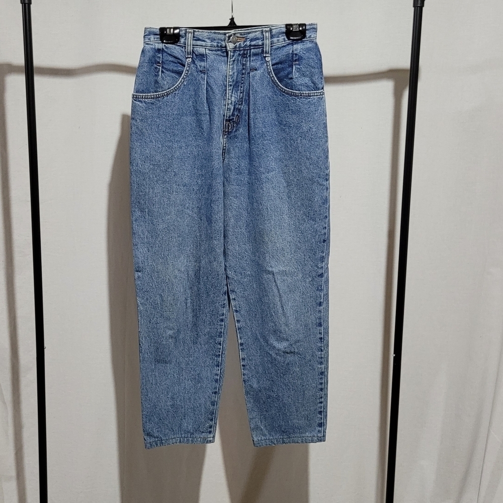 French Dressing jeans vintage 80s Mom high rise loose fit wide leg blue denim